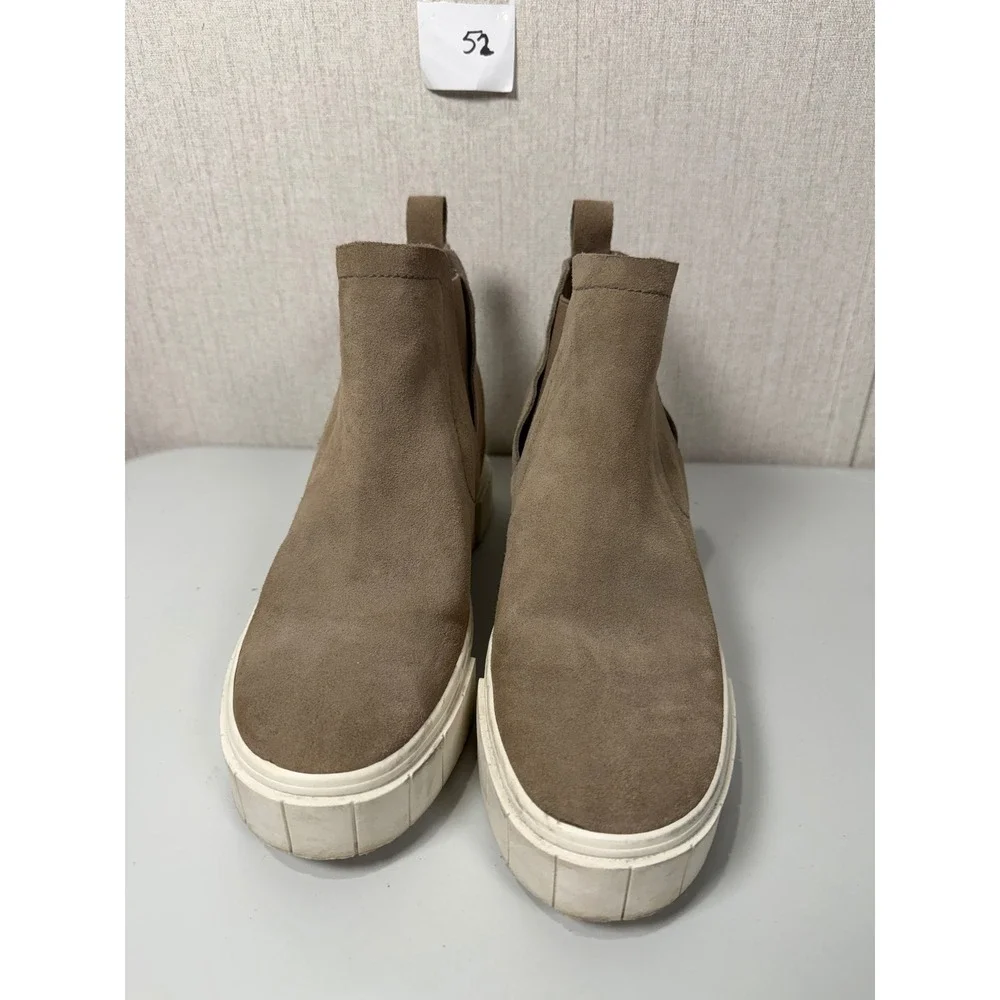 Dolce Vita Zabie Taupe Suede Hidden Wedge‎ Platform Sneakers Womens 9.5M